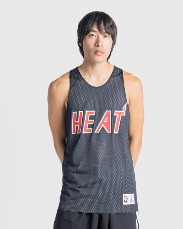 Mitchell & Ness M&N NBA REVERSIBLE MESH PRACTICE TANK VNTG LOGO 'MIAMI HEAT' Multi / Black - Image 3